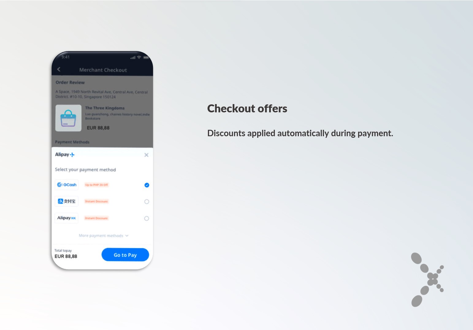 Alipay + payment checkout